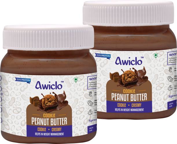 Awiclo New Cookie Flavour Peanut Butter | High Protein Peanut Butter Creamy 680 g