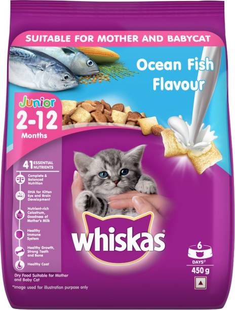 Whiskas Dry Meal Junior Ocean Fish 0.45 kg Dry Young Cat Food