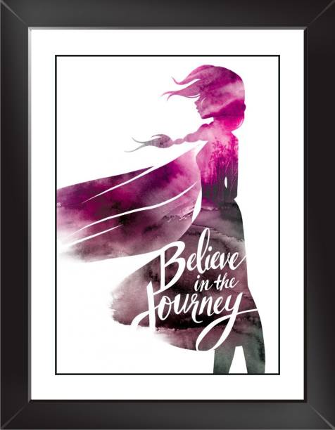 BELIVE IN THE JOURNEY Quote Wall Poster With Frame Paper Print
