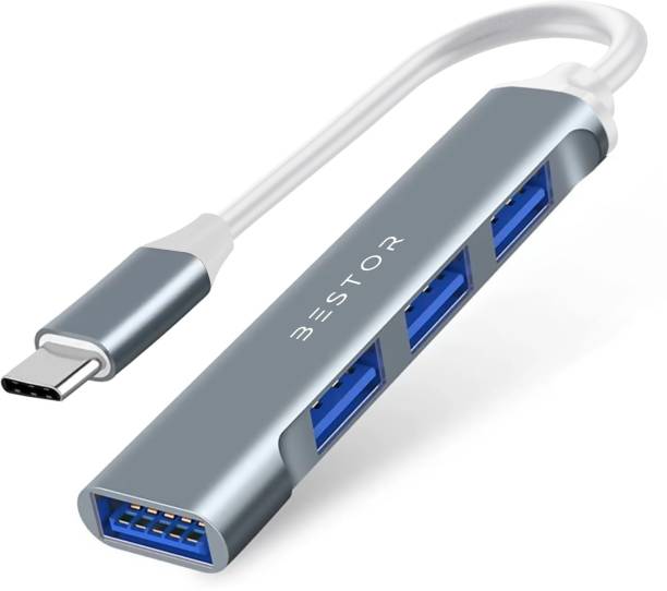 Bestor USB C Hub Multiport Adapter for MacBook Pro Air 2021 2020 31C 4-in-1 USB Hub (Type C to 4 USB-A Ports) USB Hub