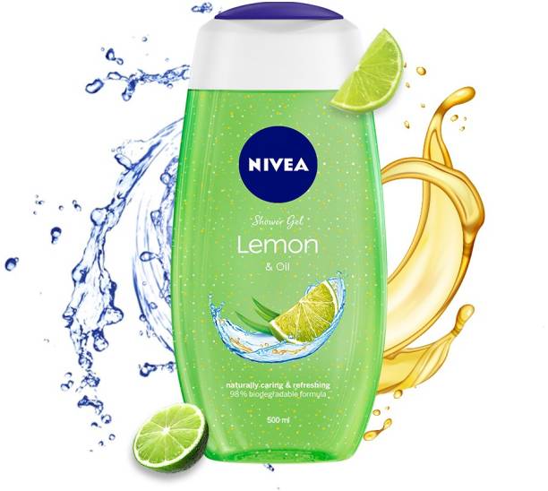 NIVEA Body Wash, Lemon & Oil Shower Gel, Pampering Care with Refreshing Scent of Lemon