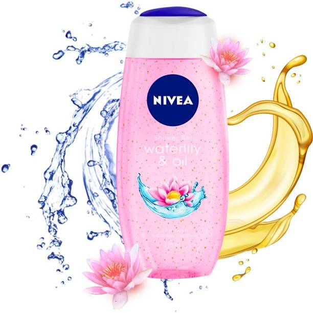 NIVEA Body Wash, Waterlily & Oil Shower Gel, Pampering Care with Refreshing Scent of Waterlily Flower