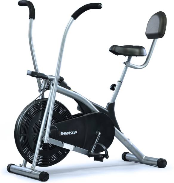 beatXP 2CM Air Bike Exercise Cycle for Home| Gym Cycle for Workout with Adjustable Seat Dual-Action Stationary Exercise Bike