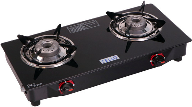 cello prima gas stove 4 burner glass top
