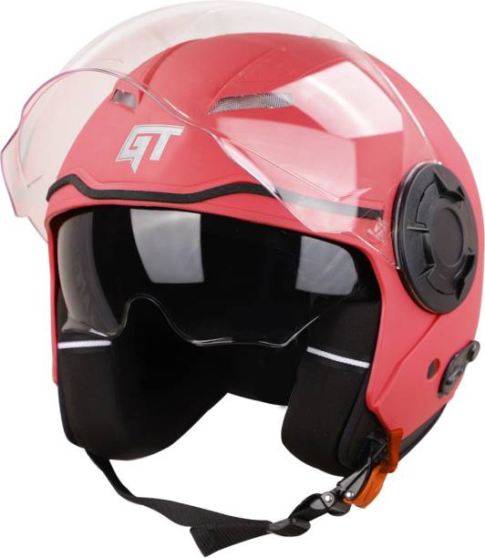 Steelbird GT Dashing ISI Certified Open Face Helmet for Men & Women with Inner Sun Shield Motorbike Helmet