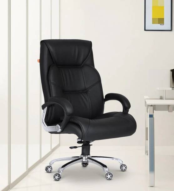 Flipkart Perfect Homes Drake High Back Revolving Chair with Ergonomic Design and Lumbar Support Leatherette Office Arm Chair