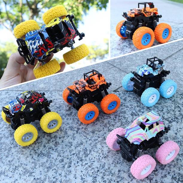 SHALAFI Mini monster truck toy&game Stunt car Push go Truck Sports Cars +Plastic Ball