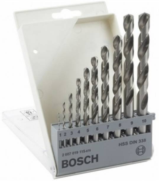 BOSCH 10-piece metal drill bit set HSS-G, DIN 338 1 -10 mm BOSCH METAL DRILL BIT
