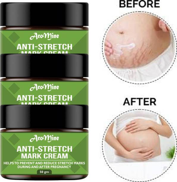 AroMine Anti- Stretch Mark Massage Cream For a Body Scars Removal Cream- 50gm-3-Jar Women