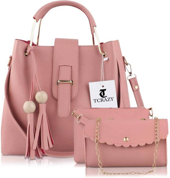 TCRAZY Women Pink Shoulder Bag