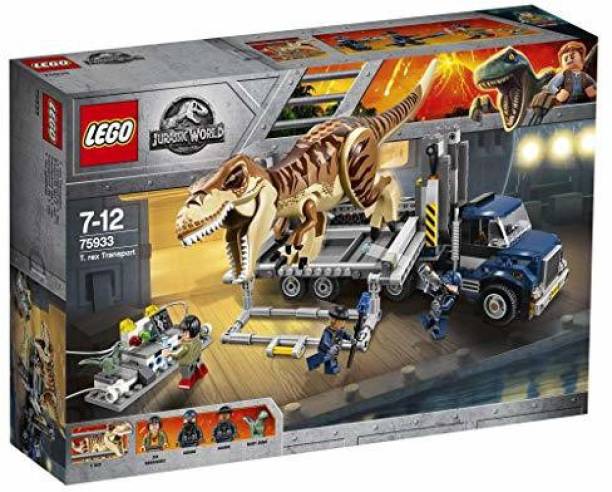 LEGO Jurassic World T.rex Transport 75933 Dinosaur Play Set with Toy Truck(609 Piecs)