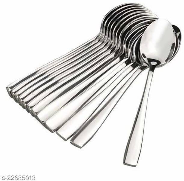 SRH Stainless Steel Spoons 16.5cm (pack Of 12) Stainless Steel Dessert Spoon Set