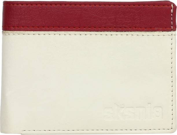 sksnia Men White Artificial Leather Wallet