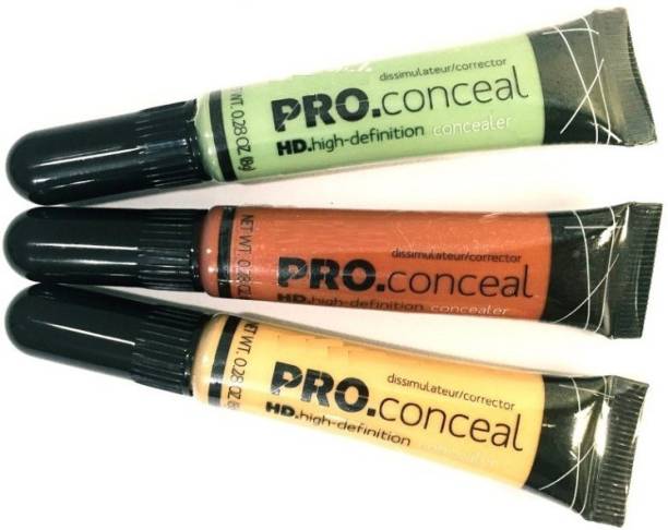 rezmay PRO HD Beauty Conceal Me Correct Liquid Concealer Fit for Girl Pack of 3 Concealer