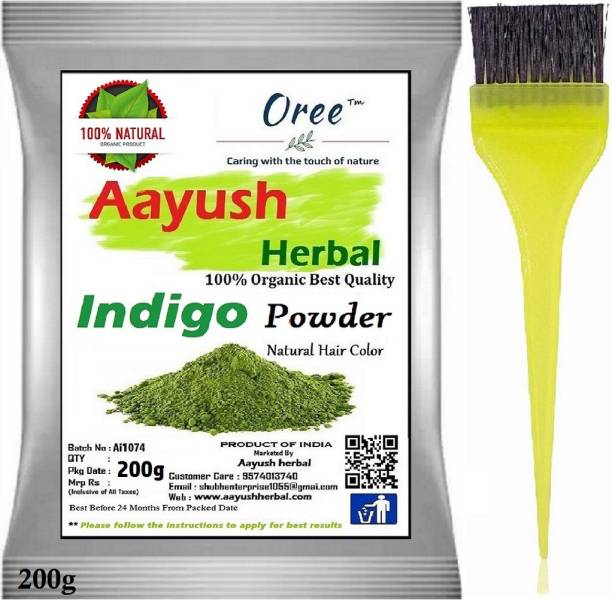 Aayush herbal 100% Pure & Natural Indigo Powder Herbal Hair Colorant-200g