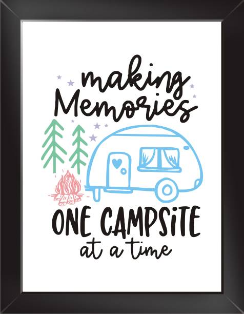 MAKE MEMORIES Quote Wall Poster With Frame Paper Print