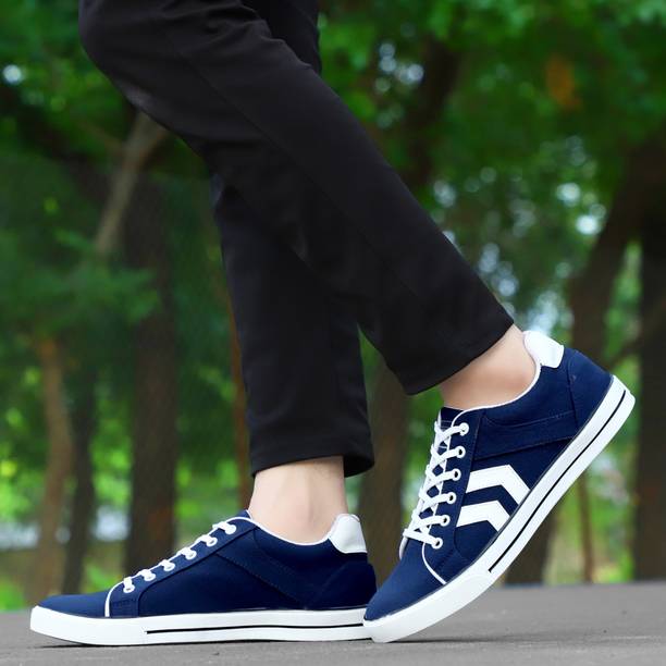 numenzo black canvas rubber sneakers for men