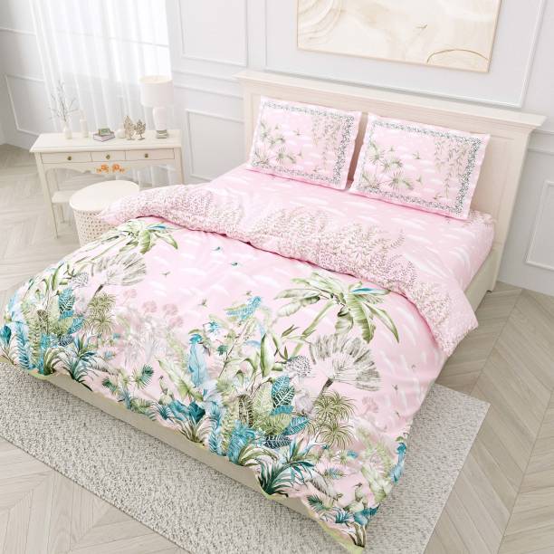 EasyGoods 400 TC Cotton King Floral Flat Bedsheet