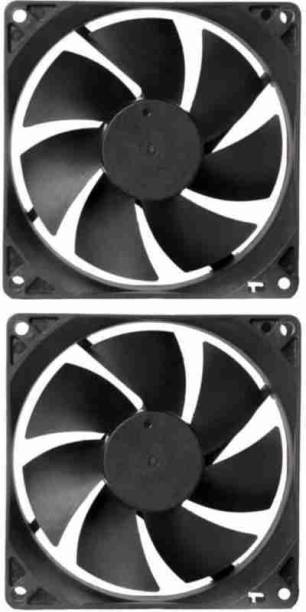 WHO of 2 Cabinet Fan 3.5-Inch Square 12 V DC CPU Cooling fan 2 Fan Cooling Pad