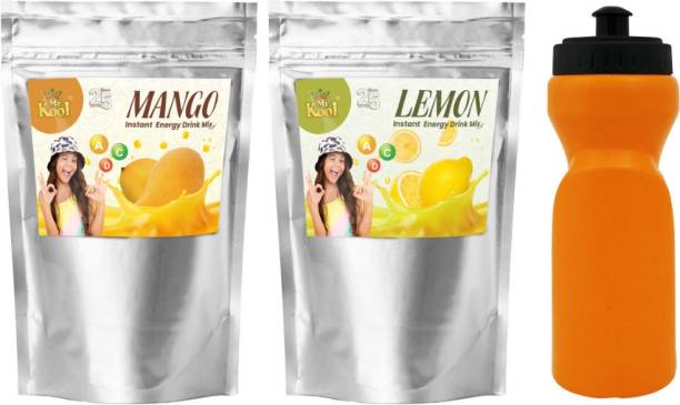Mr.Kool Refreshing Mango, Lemon Instant Drink Mix Powder 400gm Each Energy Drink