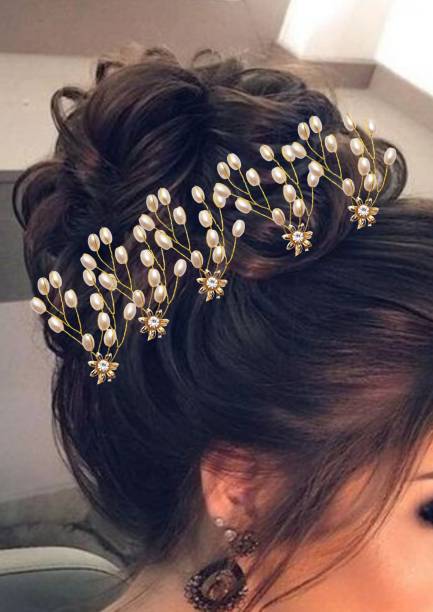 ASKFORU Artificial Flowers Women Hair Accessories Hair Pins For Wedding, Anniversary Hair Clip