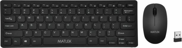 Matlek Wireless Keyboard and Mouse Combo 2.4G | Thin and Small | For PC, Tab, Phones Smart Connector Desktop Keyboard