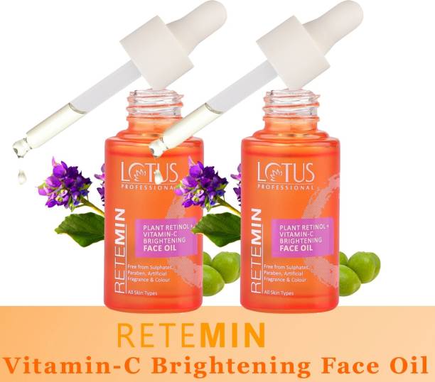 Lotus Professional Retemin Plant Retinol + Vitamin-C Brightening Facial Oil_ 28ml ( Pack of 2 )