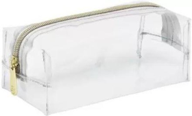 Black TOYESS Clear Pencil Case for Exams School Stationery Set in Plastic Pencil Case Back to School Supplies 