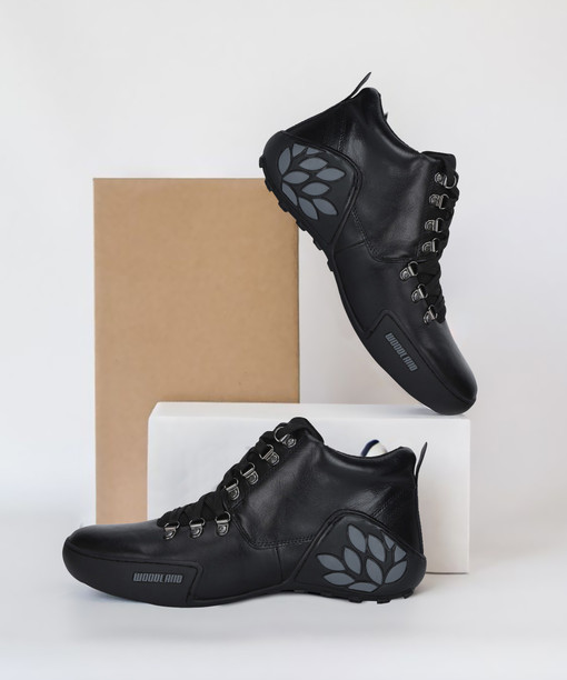 Woodland Black Shoes - Buy Woodland 