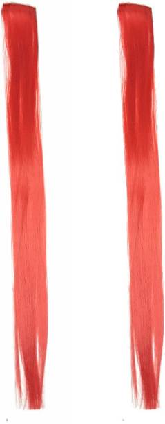 GADINFASHION GadinFashion™ Straight Colored Strips/Extension for Kids Girls and Women Pack of 02 Hair Extension