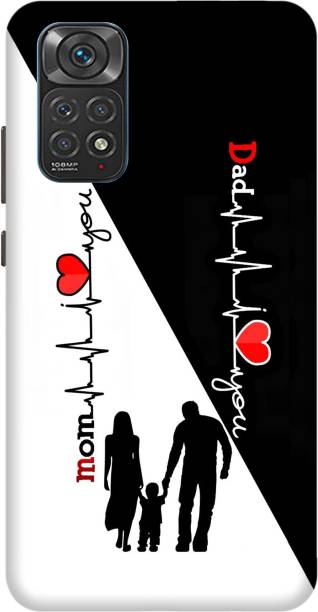Kotuku Book Cover for Mi Redmi Note 11T 5G, Poco M4 Pro 5G Mom Dad Love, Mom&Dad Love Back Cover