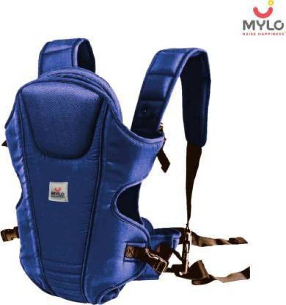 MYLO Smart 3 in 1 baby carrier with 3 carry positions, for 6 months to 24 months baby, can hold baby- weight up to 15 Kgs, comes with Comfortable Head Support & Adjustable Buckle Straps Baby Carrier (Blue, Front carry facing out) Baby Carrier