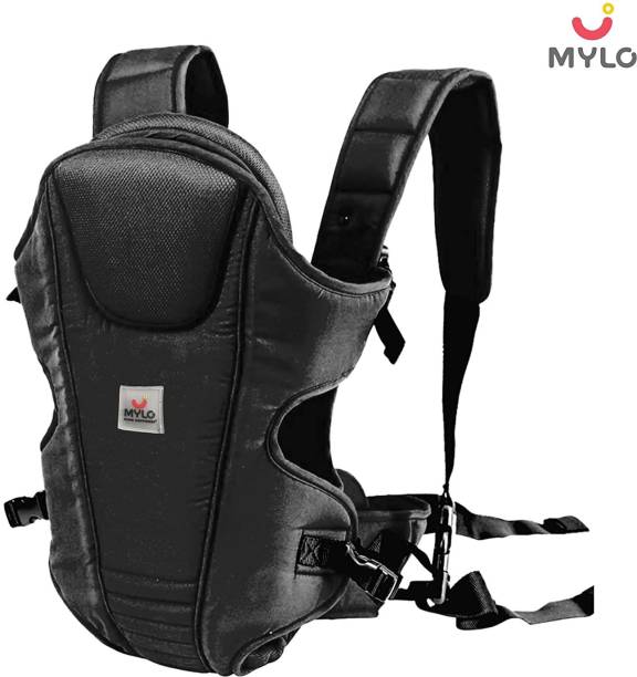 MYLO Smart 3 in 1 baby carrier with 3 carry positions, for 6 months to 24 months baby, can hold baby- weight up to 15 Kgs, comes with Comfortable Head Support & Adjustable Buckle Straps Baby Carrier (Royal Black, Front carry facing out) Baby Carrier (Royal Black, Front carry facing out) Baby Carrier