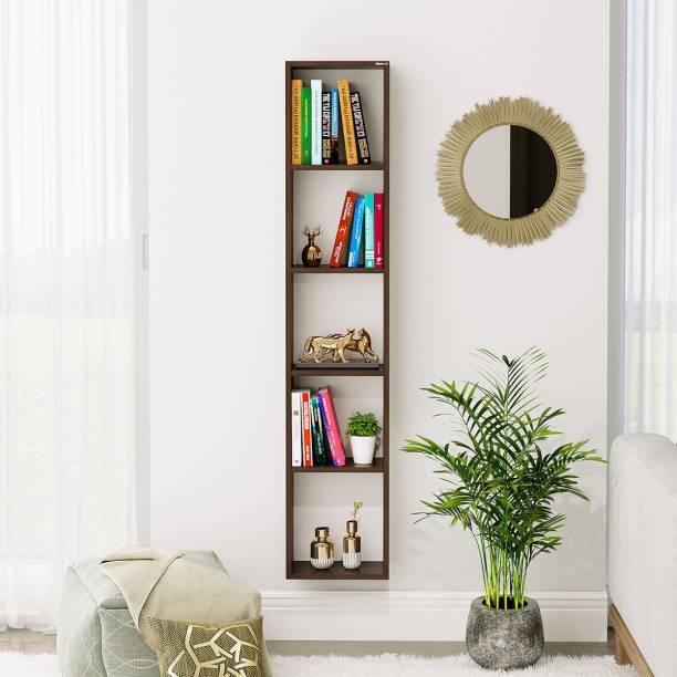 BLUEWUD Walten Engineered Wood Open Book Shelf