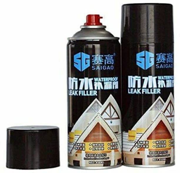 hpg traders LEAK SEAL Instant Waterproofing and Repair Spray BLACK Spray Paint 450 ml