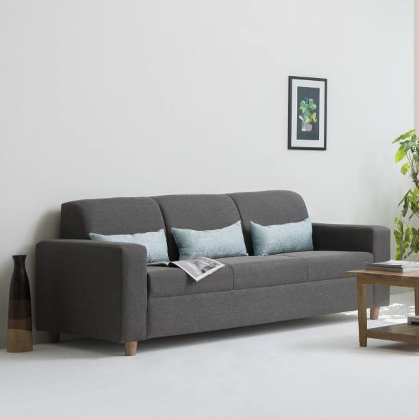 FURLENCO Flex Brand New Fabric 3 Seater  Sofa