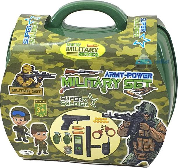 Tazomi Kids Army Power Military Set In Suitcase With Gun For Kids Armor Sets Guns & Darts