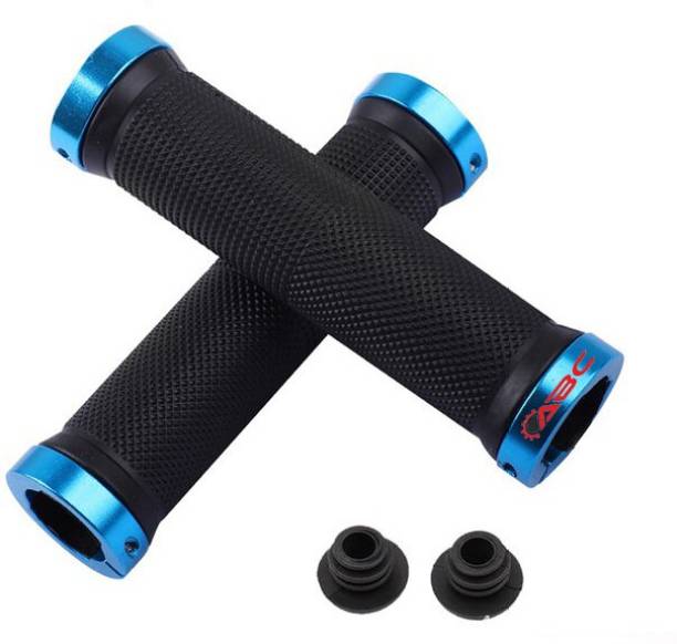 ABC AMOL BICYCLE COMPONENTS Premium Quality Cycling Lock-on Anti-slip Bicycle Handle Grips, Color- Blue Bicycle Handle Grip