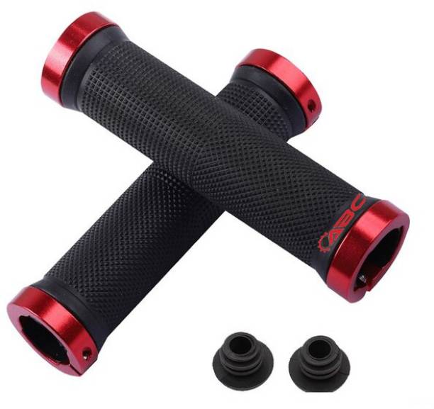 ABC AMOL BICYCLE COMPONENTS Premium Quality Cycling Lock-on Anti-slip Bicycle Handle Grips, Color- Red Bicycle Handle Grip