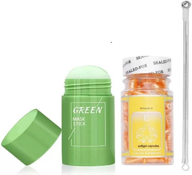 GOLD MAX Green Tea Purifying Clay Stick Mask Oil Control Anti-Acne Solid Cleansing Mask  Face Shaping Mask