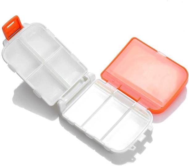 AL ATASH MONDAY_SUNDAY Pill Case with 8 Compartments l Moisture Proof Small Pill Box for Pocket Pill Box