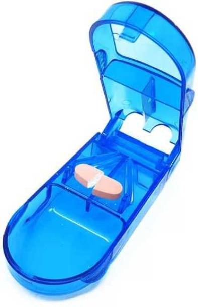 AL ATASH Portable Medicine Pill Cutter Box/ Pill Splitter Storage/ Tablet Separator (Multicolor, Pack of 1) Manual Pill Cutter