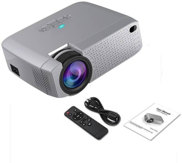 PTCMart Portable Wi-Fi Projector Home Cinema you can enjoy movies, games, sports, study (2200 lm) Portable Projector