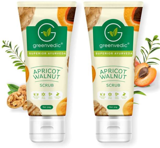 GreenVedic Apricot Walnut Face Scrub ( Buy Pack of 2 And Get 40% off ) Scrub