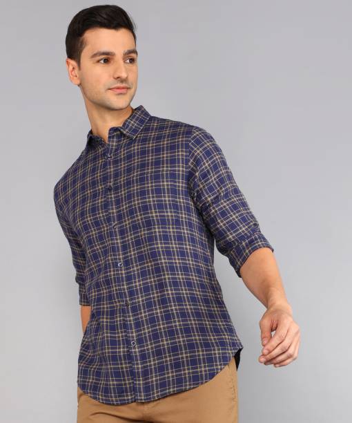 Men Regular Fit Checkered Casual Shirt Price in India