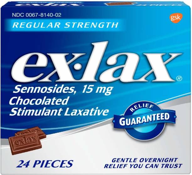 Ex-Lax Regular Strength Chocolated, 24 Count Box Chocolate Tablet