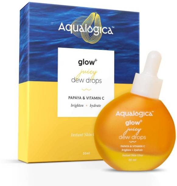 Aqualogica Glow+ Juicy Dew Drops Face Serum, Instant Luminous Glow with Vitamin C & Papaya