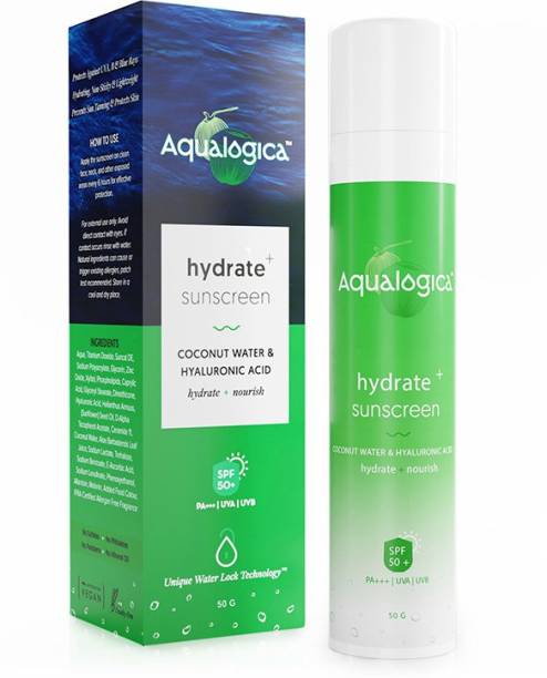 Aqualogica Hydrate+ Sunscreen with UVA/B & Blue Light Protection - SPF 50+ PA+++
