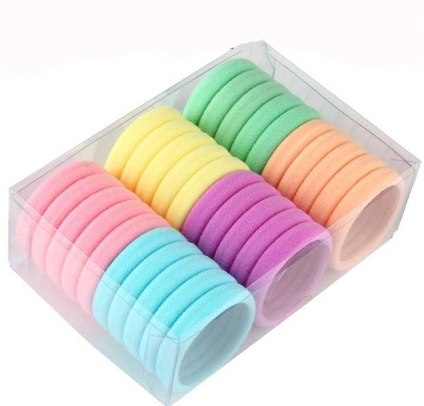 Zintalic Best & Lowest Neon Multicolor Rubber Hair bands For Girls & Women, Set Of 30 Pcs. Rubber Band