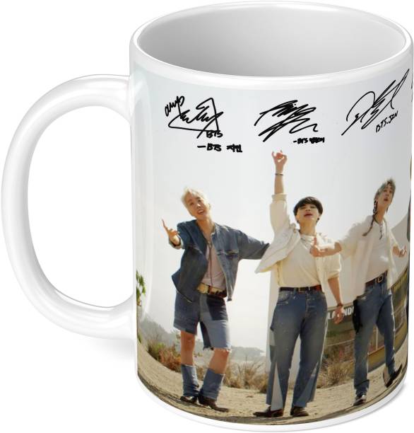 TrendoPrint NW-11 BTS Printed Coffee Mug 350ml Gift for Kids Boys Girls & Friends Mug  Set